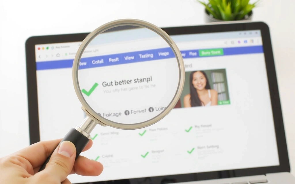 Imagine cu lupă pe un ecran de tabletă care arată un test de performanță